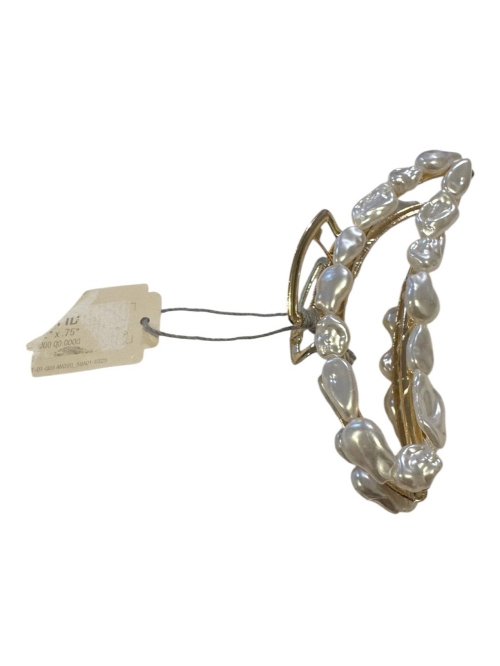 Elegant Pearl and Gold Hair Clip